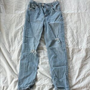 Zara Light Blue Straight Leg Jeans